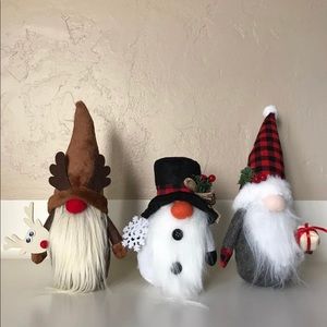 Set of 3 Holiday Gnomes